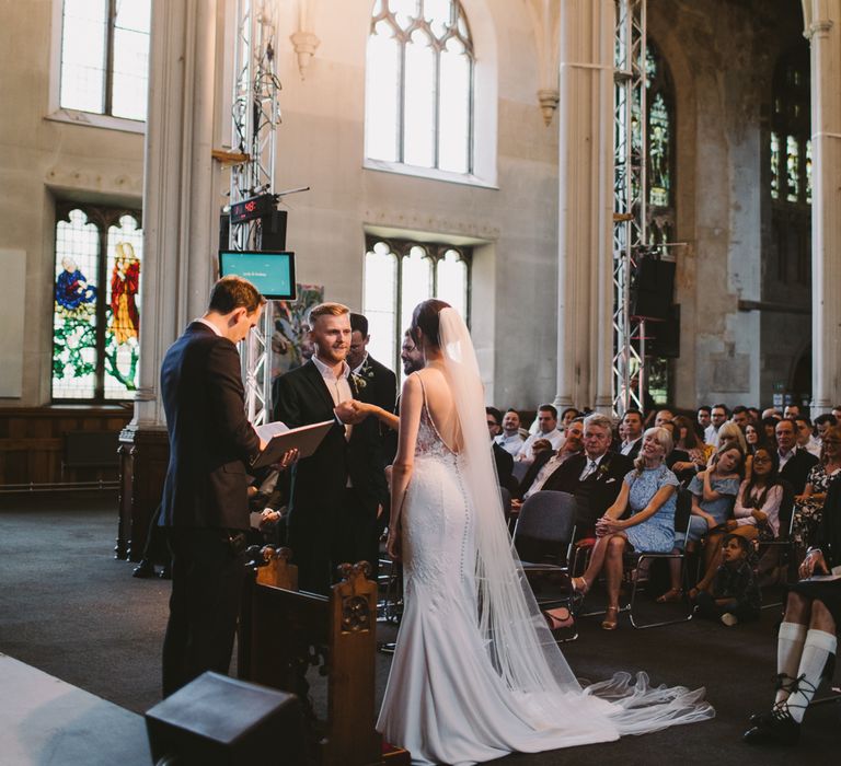 Bride & groom during wedding ceremony