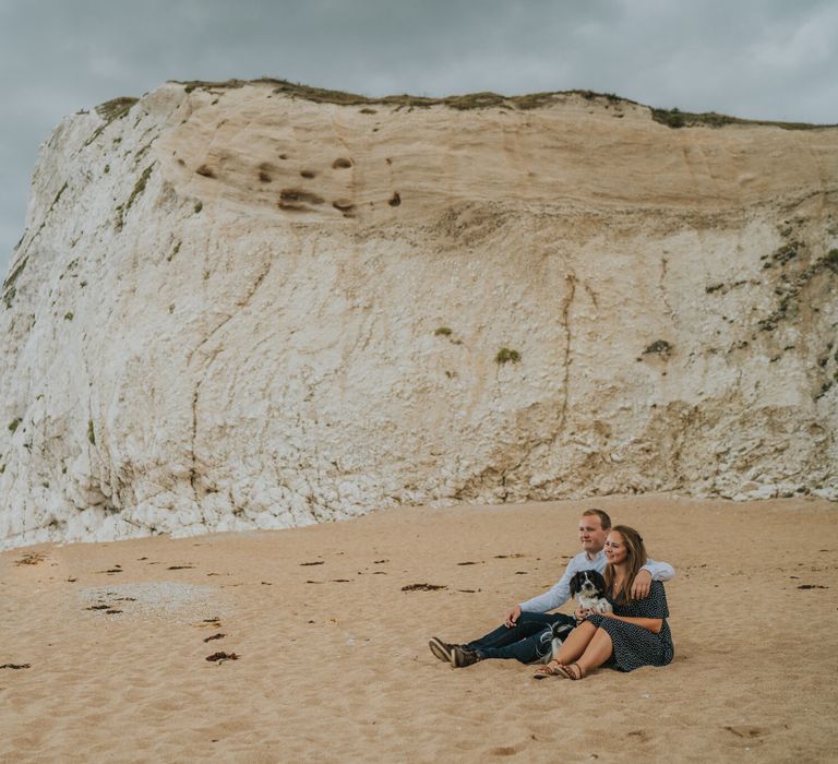 Wedding engagement coastal shoot