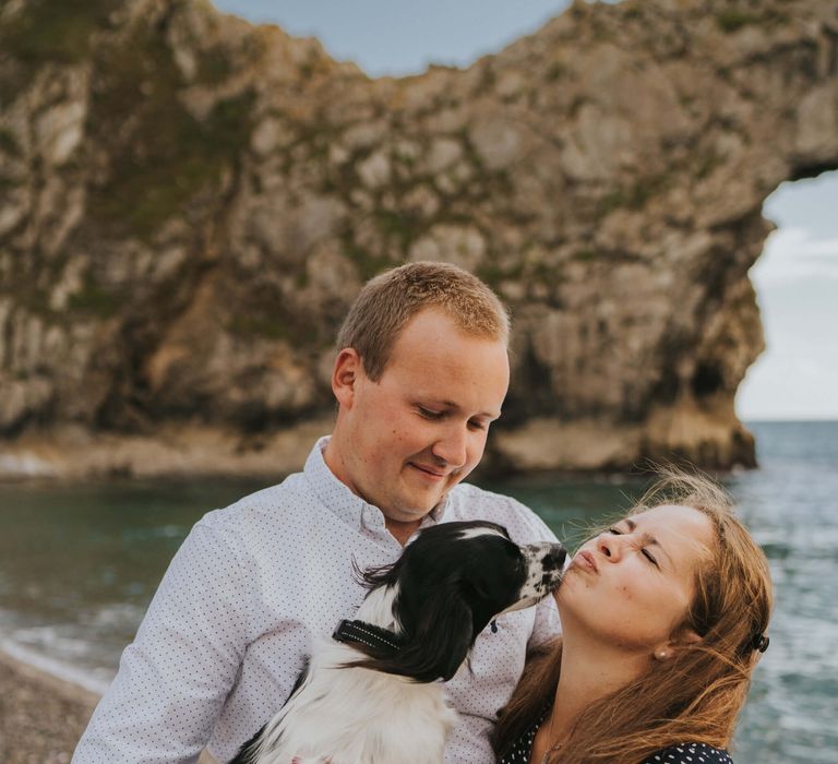 Engagement photography at Durdle door bay