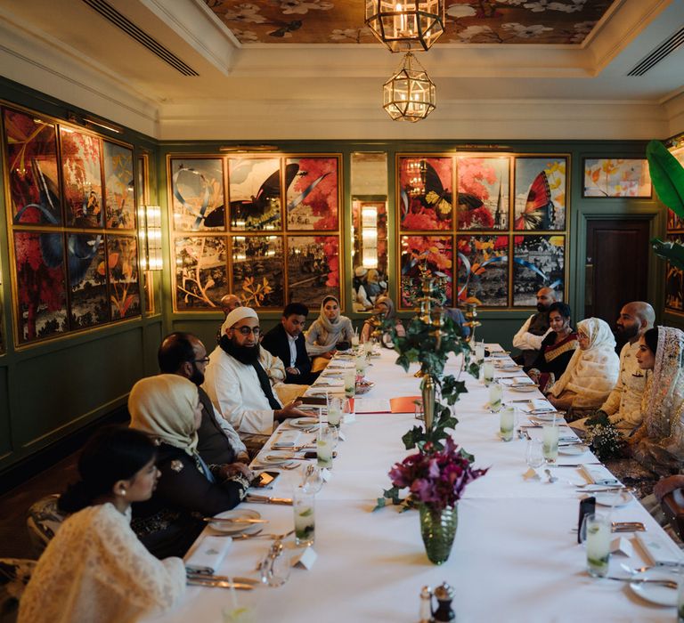 Intimate Islamic wedding reception at The Ivy in Birmingham 