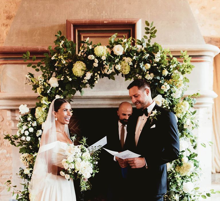 Bride & groom during wedding ceremony