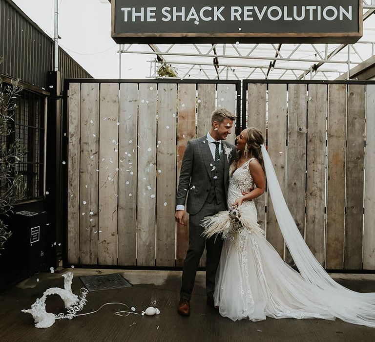 Bride and groom at The Shack Revolution wedding venue