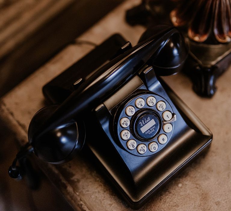 Vintage telephone at the Le Petit Chateau 