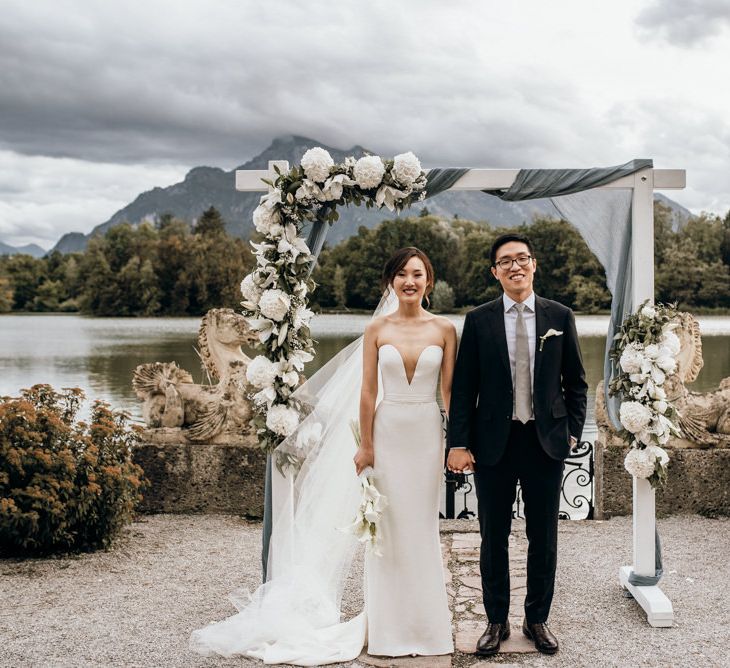 Bride and groom portrait at Austria wedding by Candida & Max Jan Photography