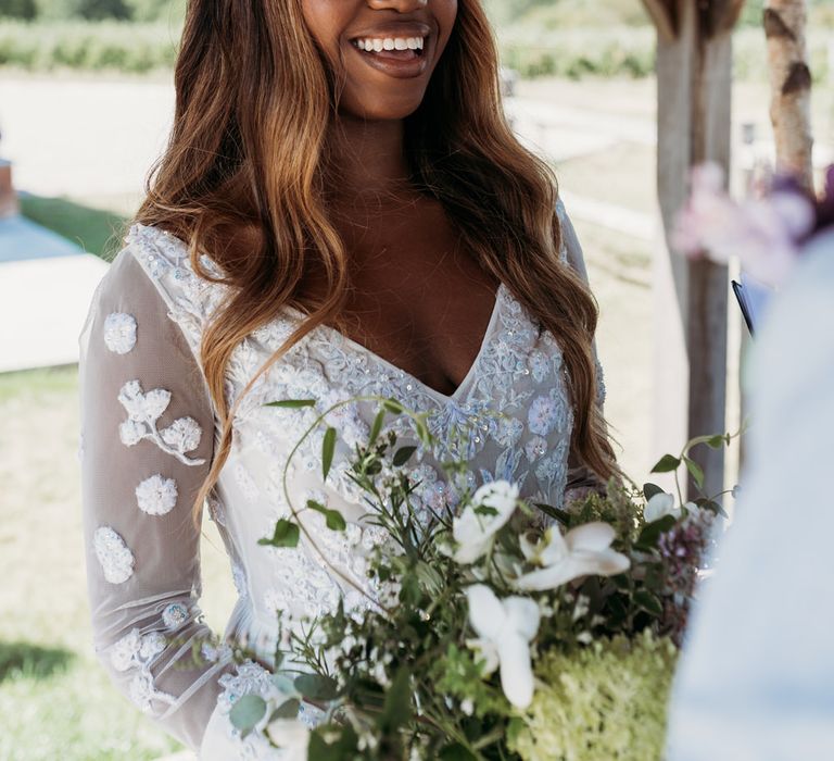 flower headdress by Rachel Sokhal Bridal