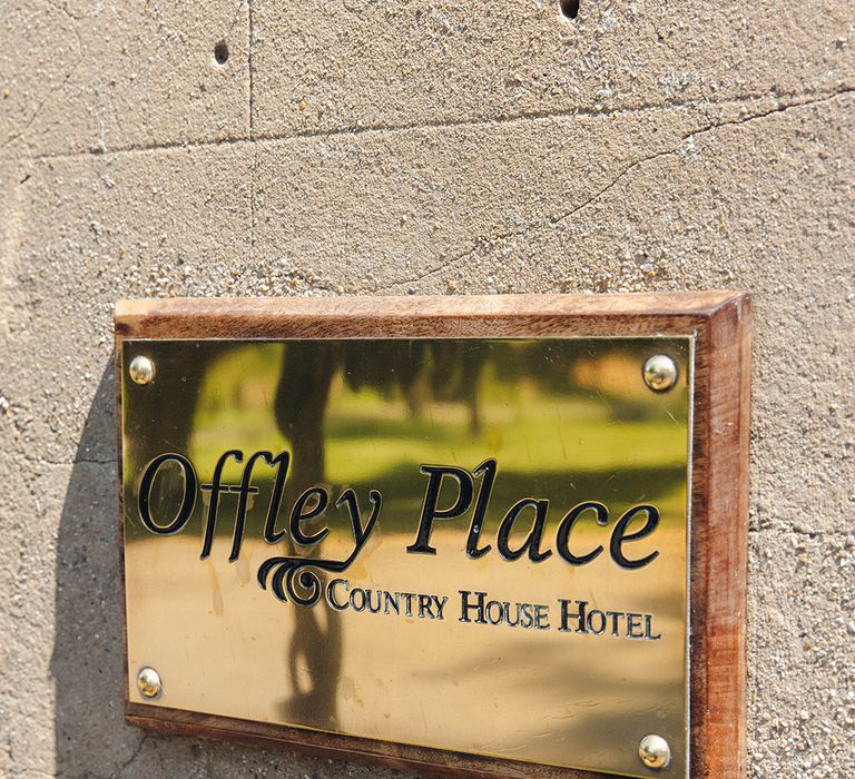 Offley Place wedding venue signage 