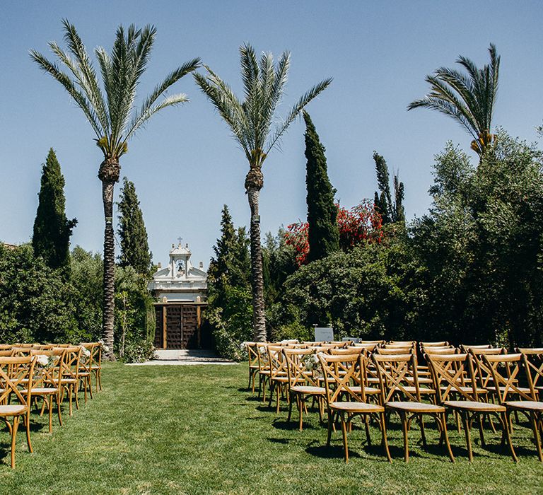 Finca Monasterio destination wedding with outdoor ceremony space in Southern Spain 