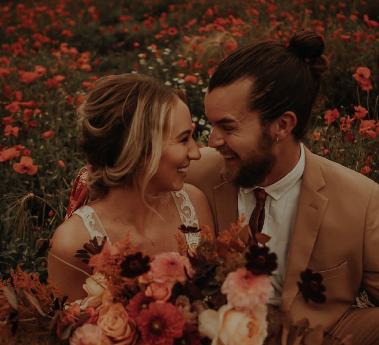 Oversized bridal bouquet with dahlias 