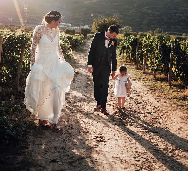 family wedding portrait at Porto Vineyards Portugal