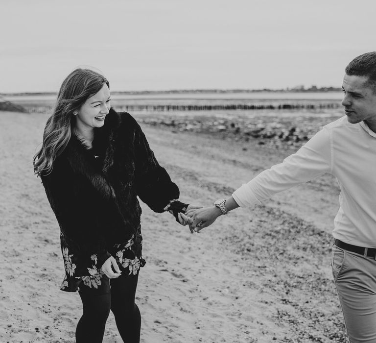 Cudmore Grove, East Mersea beach engagement photo shoot by Grace Elizabeth