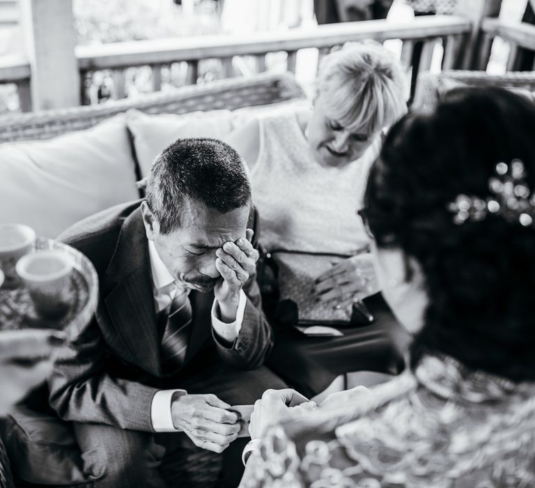 Wedding guest becomes emotional during Chinese Tea Ceremony