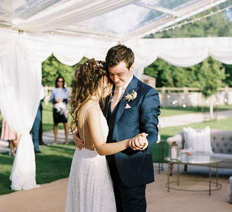 Bride & groom dance on their wedding day