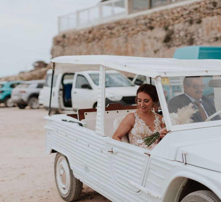 Wedding transport at Spanish coastal ceremony