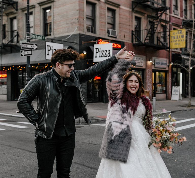 Bride & groom in New York 