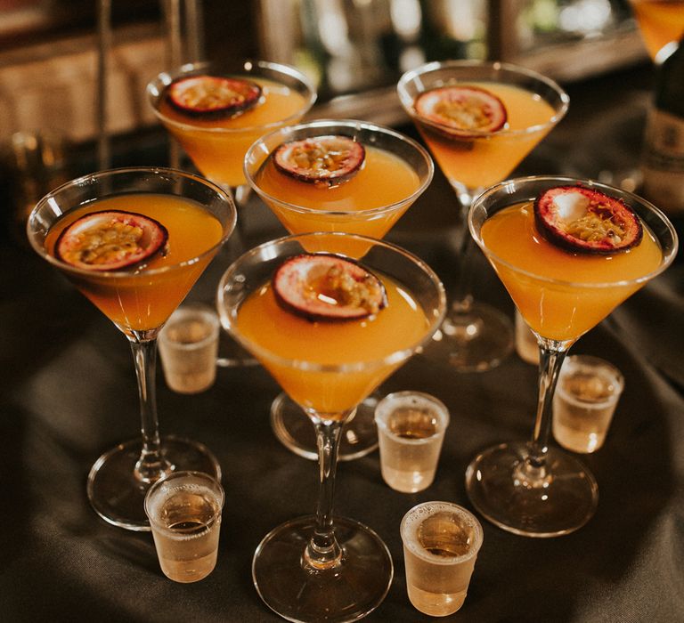 Fruit martini's for wedding drinks reception 