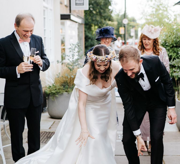 Bride & groom on their wedding day