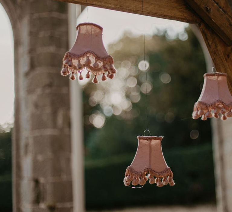 Miniature lampshade retro wedding decor 