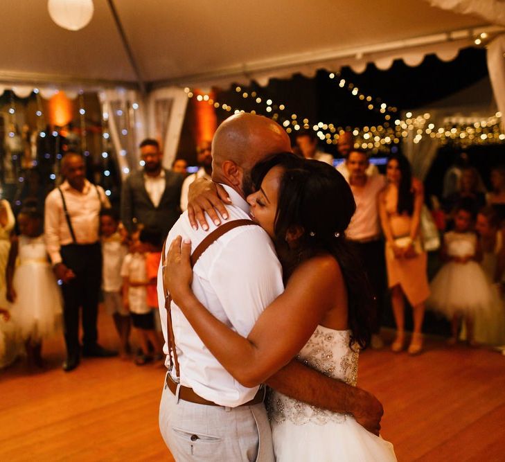 Bride and groom first dance