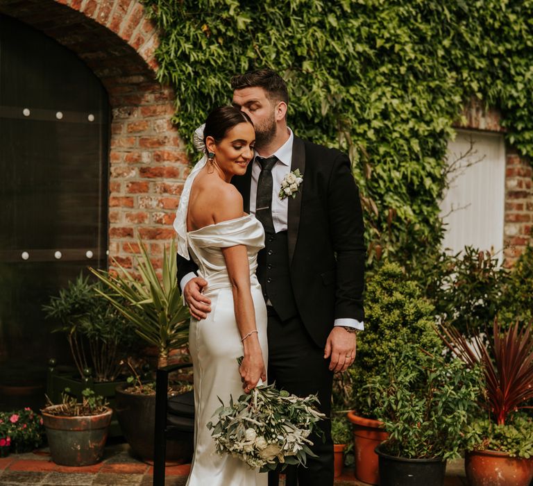 Bride and groom at intimate wedding in Northern Ireland