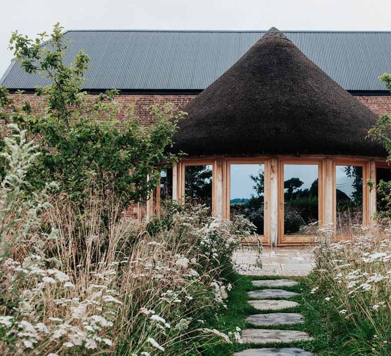 The exterior of Brickhouse Vineyard Devon wedding venue - unusual wedding venues 