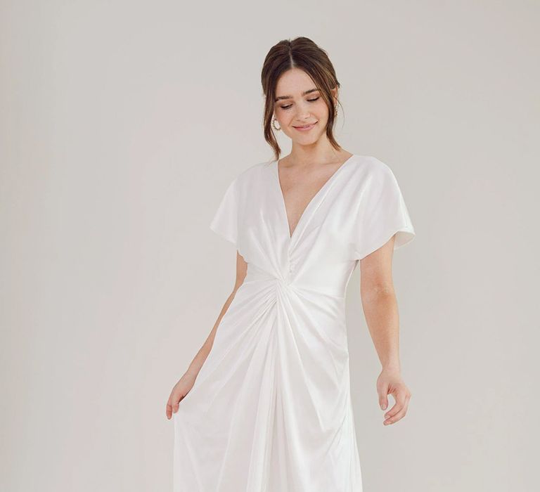 Ivory sating maxi dress