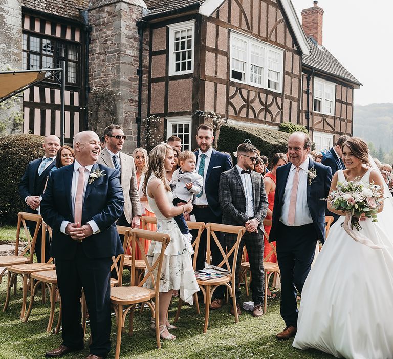 Outdoor Brinsop Court wedding