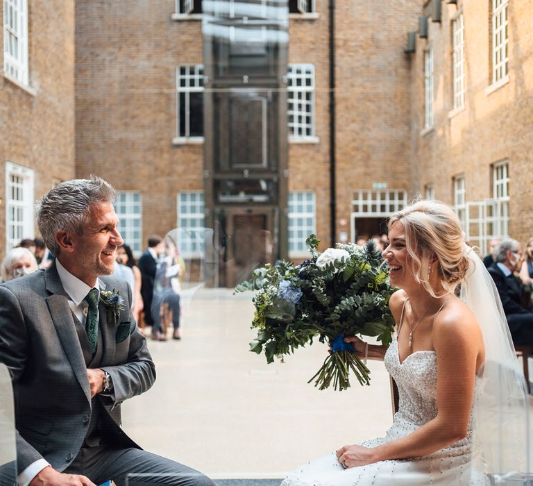 Bride & groom during wedding ceremony