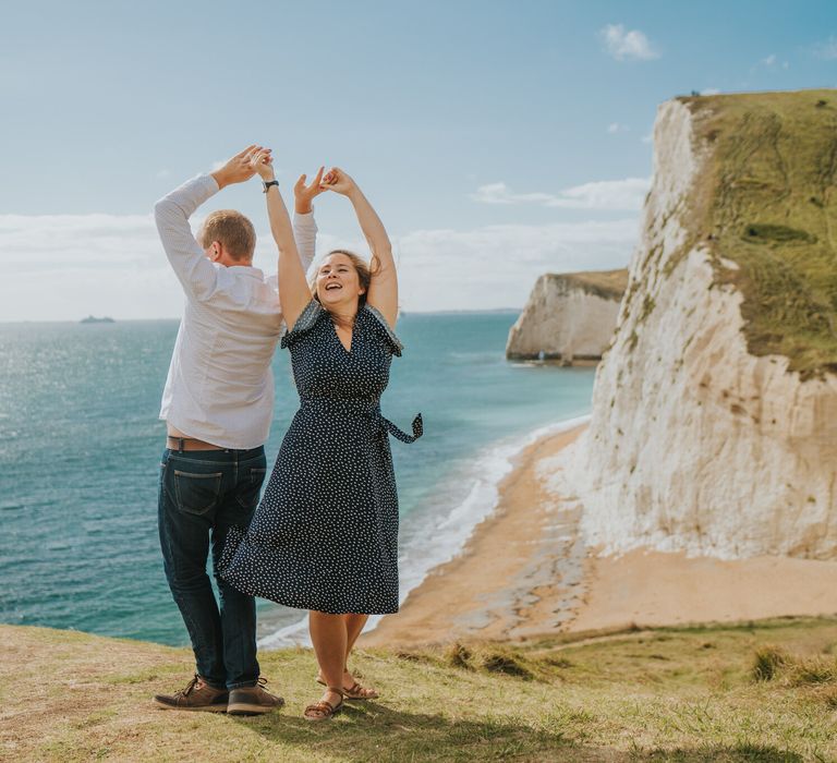 Coastal engagement photography in Dorset