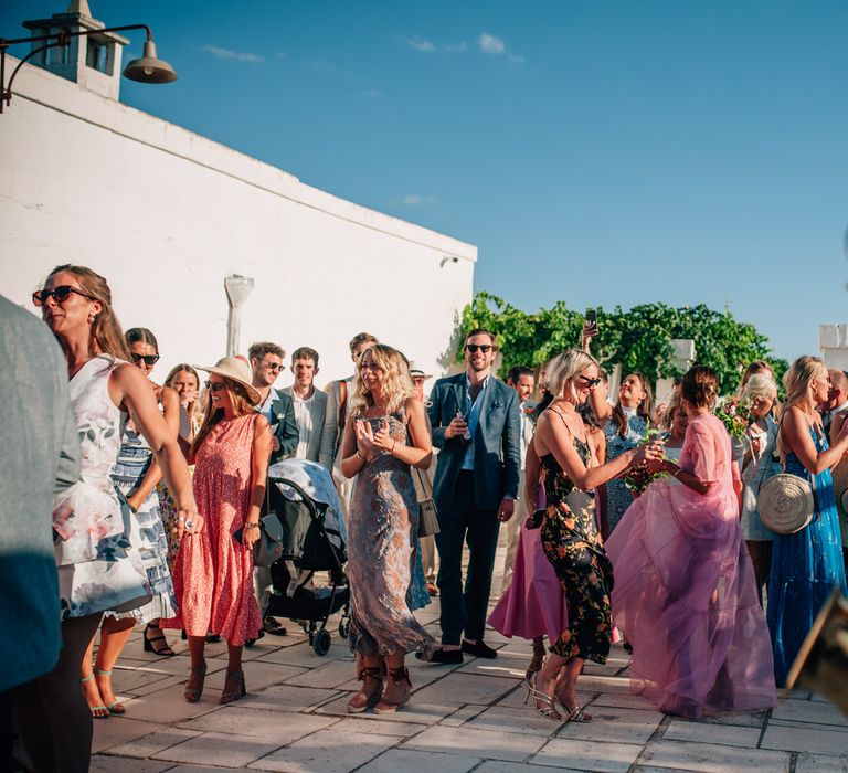 Outdoor dance floor at Masseria Potenti