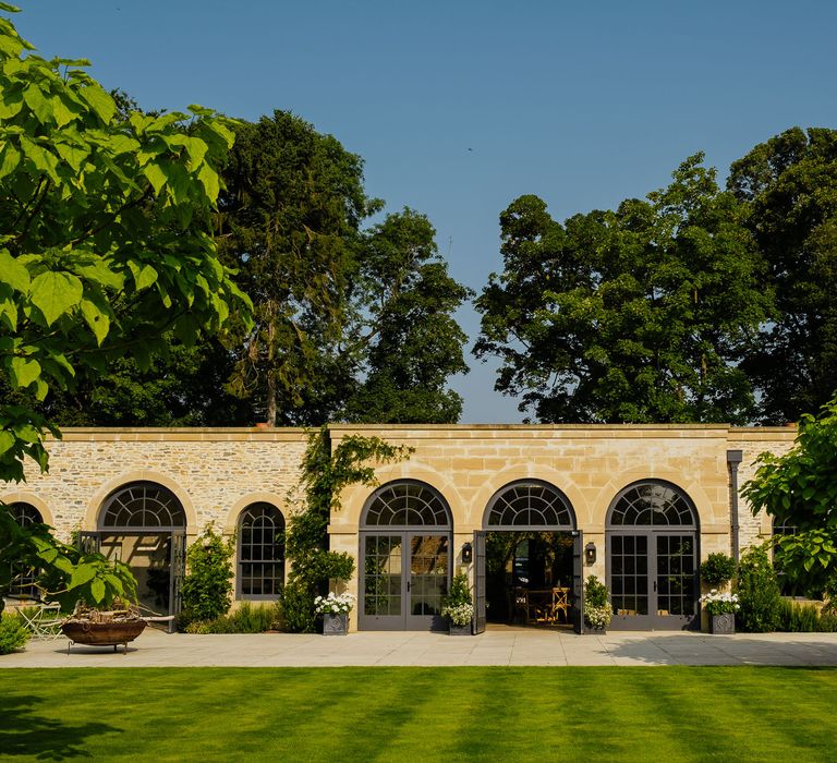 North Yorkshire country house wedding venue surrounded by beautifully landscaped gardens 