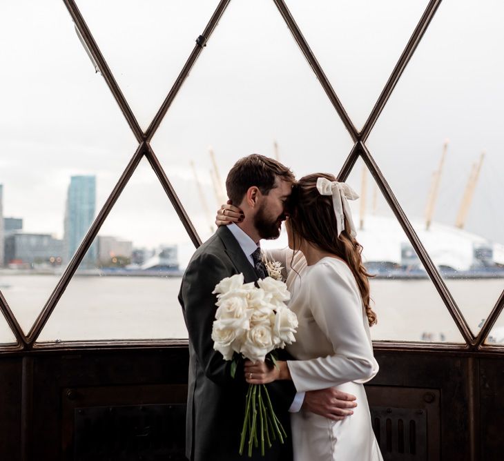 London wedding with disco ball wedding decor