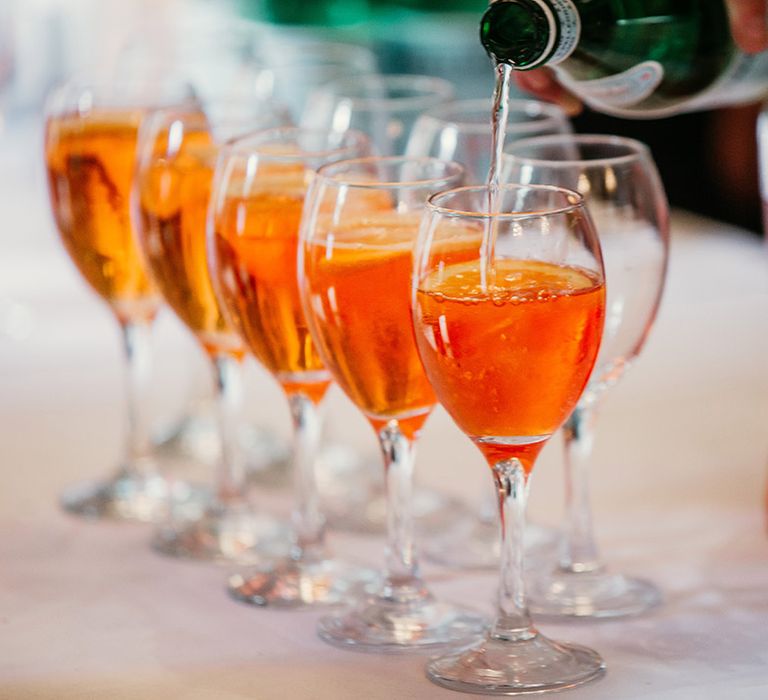 Aperol spritz wedding cocktail drinks for the wedding 