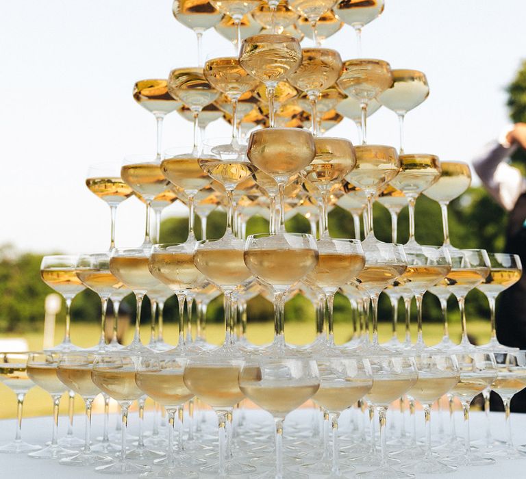 Wedding champagne tower 