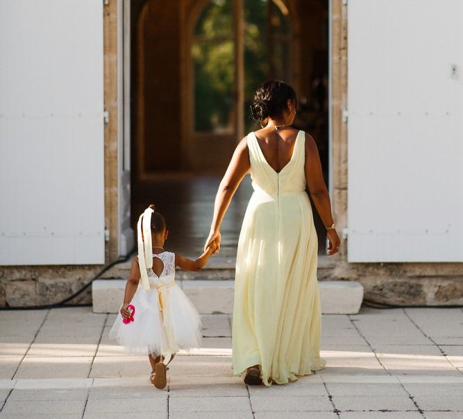 Yellow bridesmaid dress