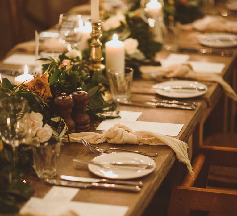 Rustic wedding  tablescaping inspiration for a winter wedding 