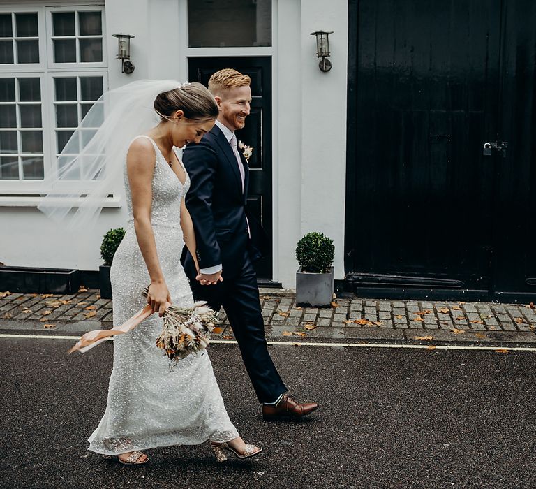 Bride and groom portrait by Victoria Somerset-How Photography