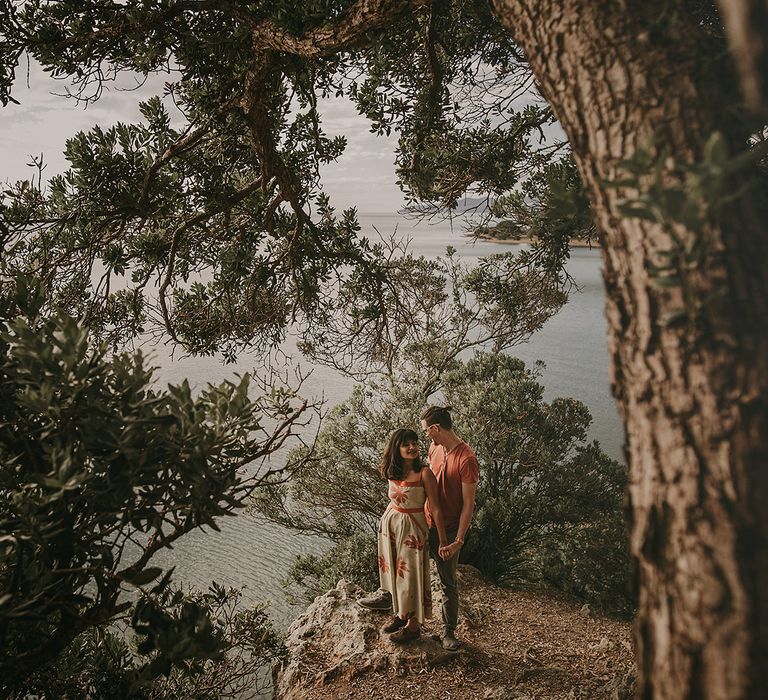 The bride and groom exploring New Zealand before their elopement ceremony