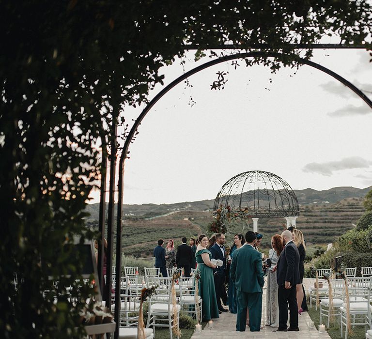 wire pergola at Hotel Cortijo Bravo wedding venue in Malaga