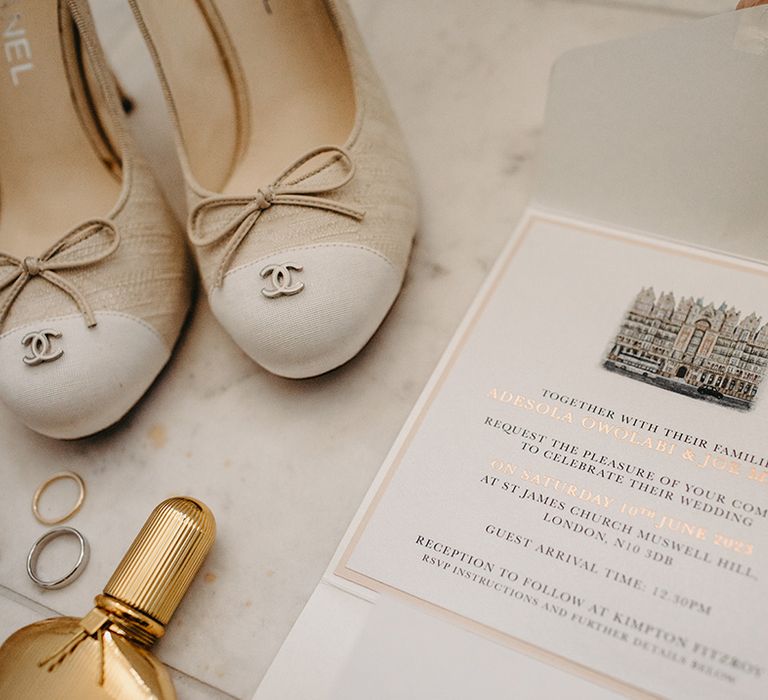 Elegant wedding stationery with classic design 