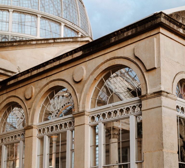 Syon Park luxury wedding venue with glasshouse featuring same sex wedding