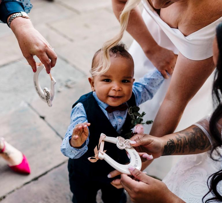 Baby pageboy at Liverpool wedding 