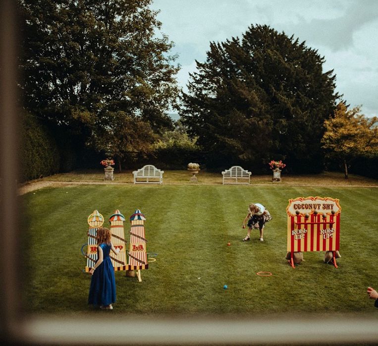 Garden games on the lawn at Elmore Court 