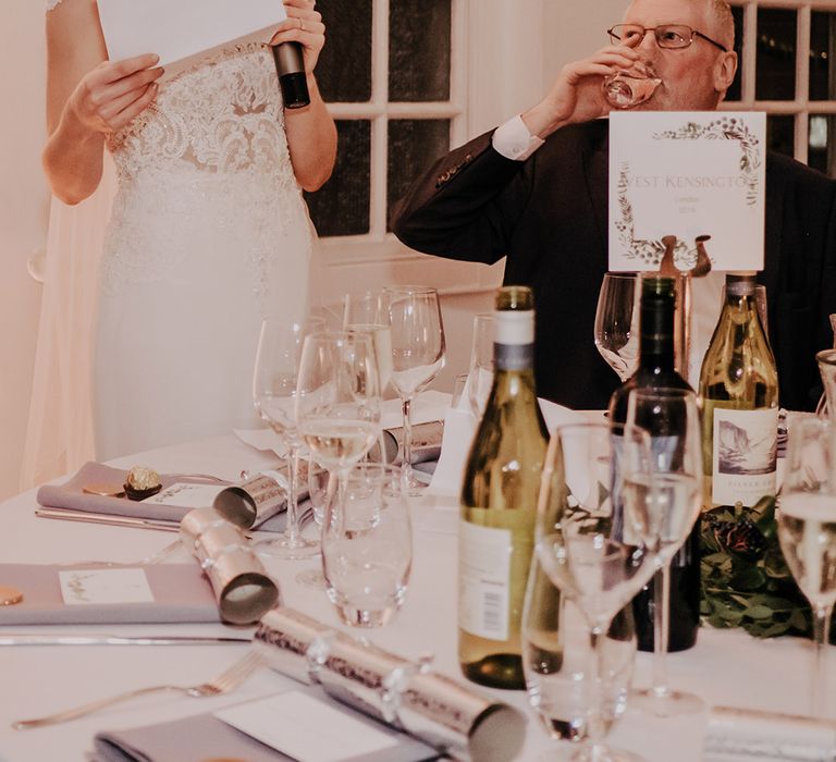 Bride gives speech on her wedding day