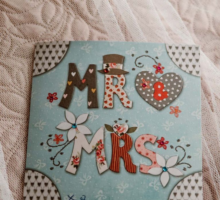 Mr and mrs wedding card