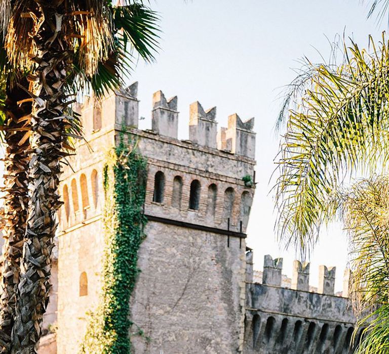 Castello di Torcrescenza Italian destination wedding with luxury black tie wedding theme 