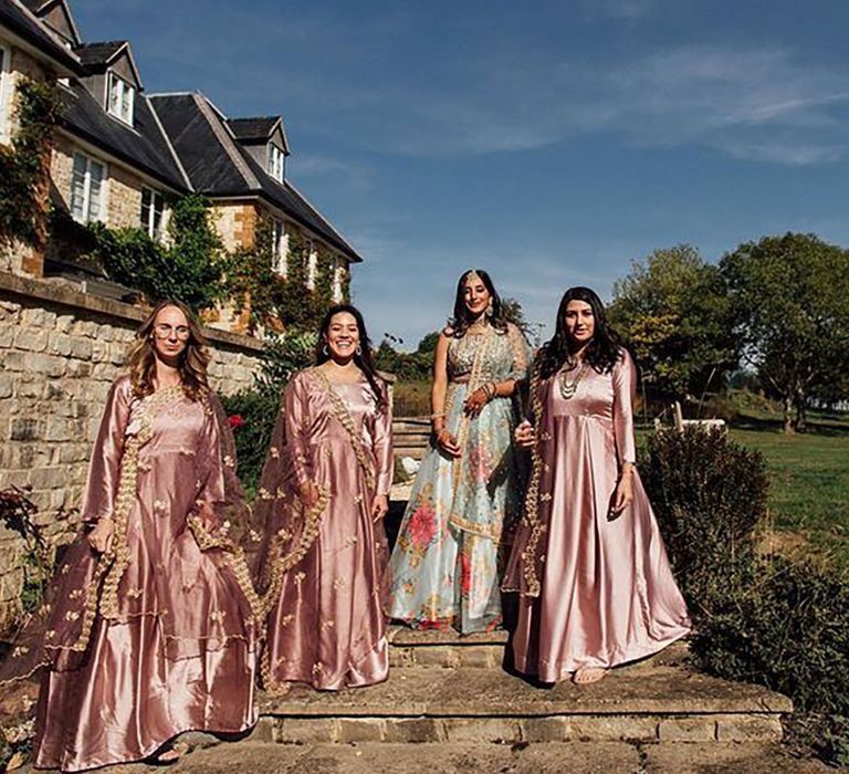 indian-wedding-pink-bridesmaid-dresses-Anna-Rose-Heaton-Photography