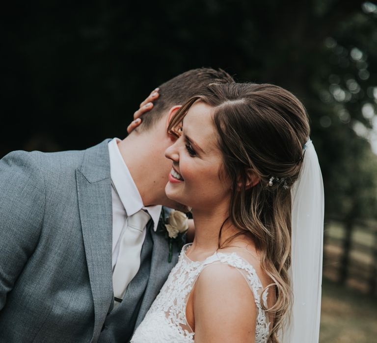 Bride and groom portrait by Natalie J Weddings 