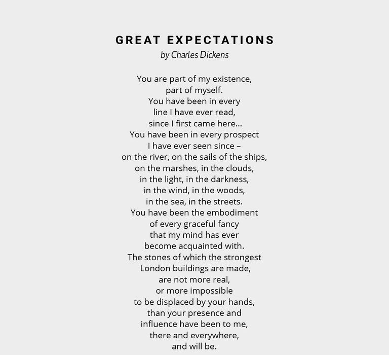 Great Expectations by Charles Dickens | Wedding readings from books