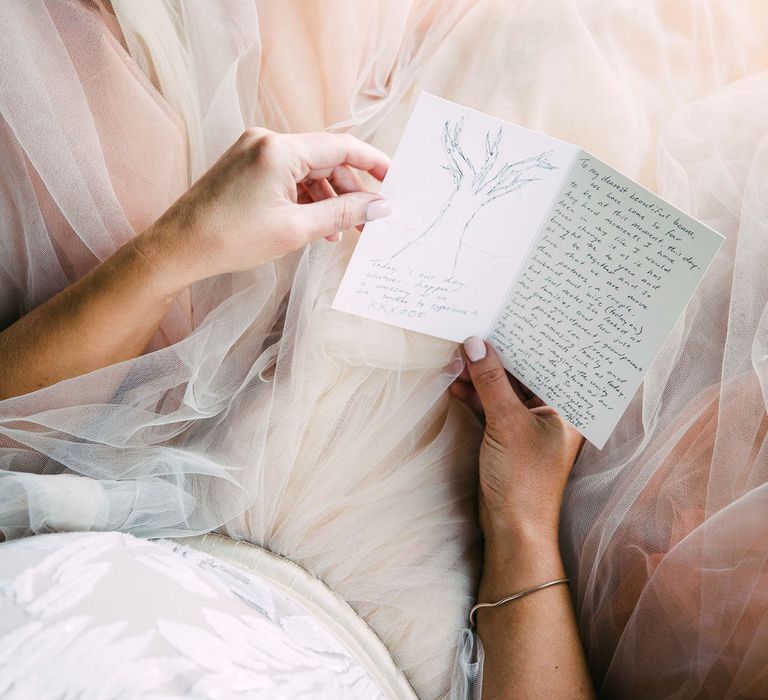 Pale pink nails for bride