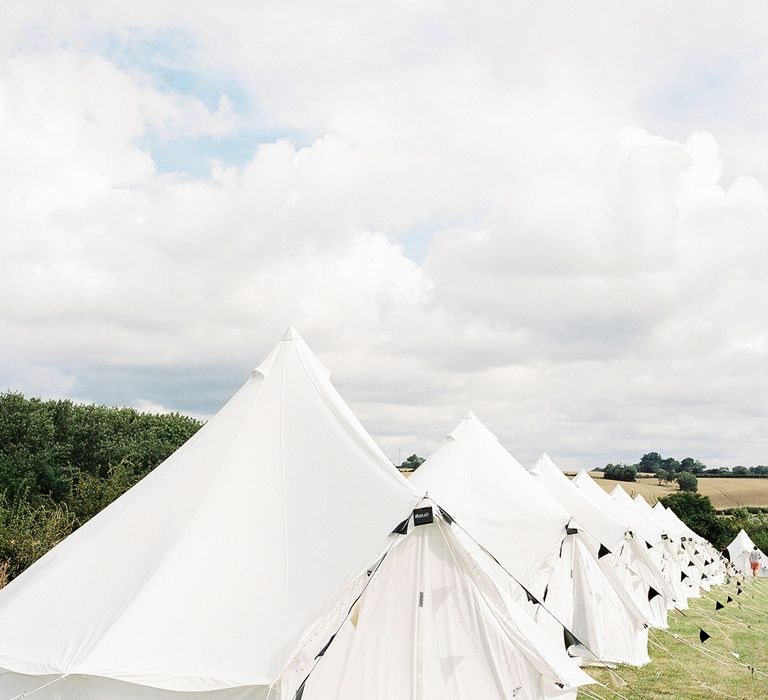 Glamping tents for weekend wedding